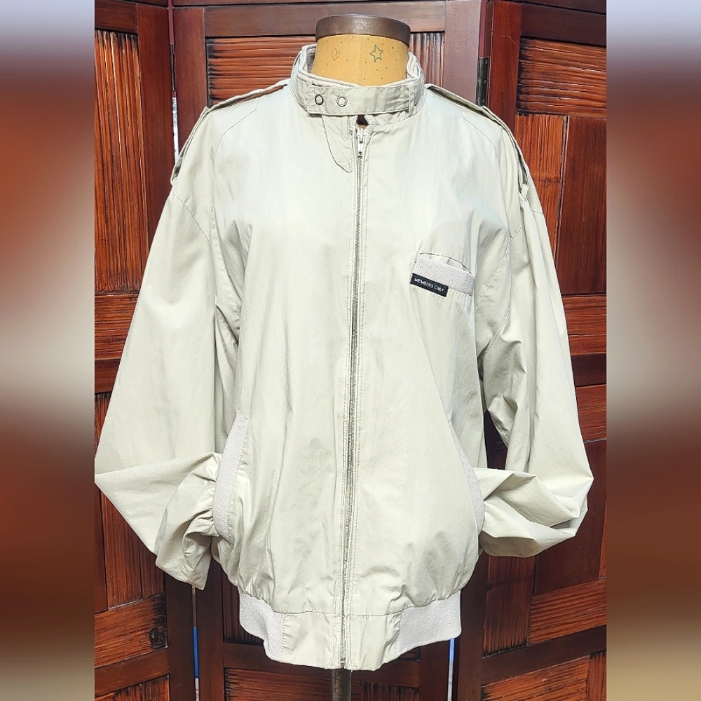 Vintage 90s Men's Mebers Only Jacket Light Khaki 44L
